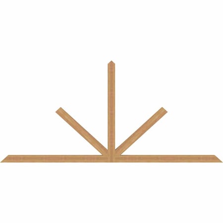 Ekena Millwork Saratoga Timber Gable Bracket, Western Red Cedar, 108"W x 49"H x 3 1/2"D x 3 1/2"F, 11/12 Pitch GBW108X49X0404SAR00SWR